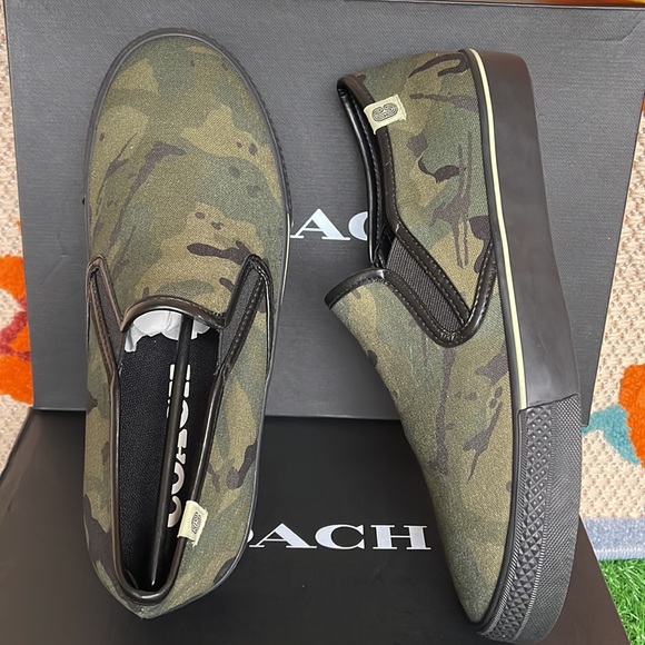 Coach Slip On Skate Sneaker In Camo Print CA011 Men’s - Picture 16 of 16